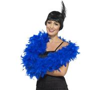 Smiffys Boa Deluxe, blu royal, 180cm, 80g Halloween