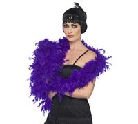 Accessorio Per Costume Da Festa Rocky Horror In Piume Deluxe Boa Viola 180Cm 80G