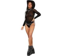Smiffys Body a righe con maniche lunghe Fever, Nero Halloween