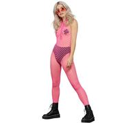 Smiffys Body corpo intero senza maniche con zip Fever, Rosa neon Halloween