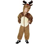 Smiffys BR30774T2 - Costume da renna, unisex, per bambini, marrone, età 3-4 anni