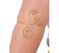 Smiffys Bracciale a spirale greca - Bracciale dorato a spirale per la parte superiore del braccio per travestimento da dea, romana, greca e mitica, elegante accessorio regolabile per costume da donna