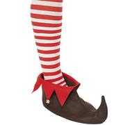 SMIFFYS Calzature da elfo, Marrone, con campanelli Halloween