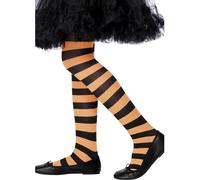 Bambino Calze a Righe Arancione e Nero Ragazze Zucca Halloween Costume