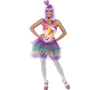 SMIFFYS Costume da regina delle caramelle, Body in lattice con abito