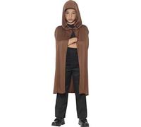 Bambini Halloween Costume Mantello con Cappuccio Marrone Unisex Da Smiffys