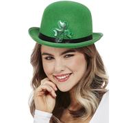 Smiffys Cappello a bombetta in feltro Paddy's Day, Motivo a trifoglio