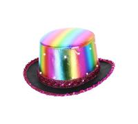 Arcobaleno LED Metallico Top Cappello per Showtime Costume