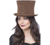 Autentico Vittoriano Top Cappello - Deluxe Marrone Accessorio Vestito