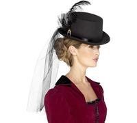 Deluxe Donna Vittoriano Top Cappello Steampunk Costume Donna Accessorio