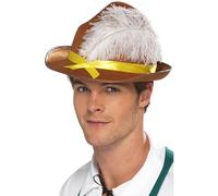 Costume Tedesco Trenker Bavarese Cappello Oktoberfest Marrone da Smiffys Nuovo