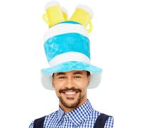 Smiffys Cappello da birra, Blu, 3 birre