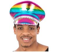 Smiffys Cappello da capitano arcobaleno con borchie metalliche, per feste scolastiche, travestimento da truppe