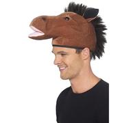 Uomo Adulto Cavallo Cappello Costume Pony Cappello Marrone da Smiffys