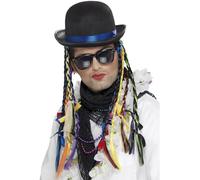 80s 1980s 80's Costume Chameleon Cappello Con Trecce Ragazzo George Da Smiffys