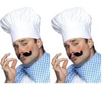 Smiffy's Cappello da Chef Copricapo Cuffia da Cuoco (Confezione da 2)