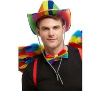 Smiffys Cappello da cowboy arcobaleno