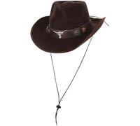 Smiffys Brown Mock Leather Western Cowboy Hat