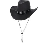 Da Uomo Deluxe Qualità Western Cappello da Cowboy Costume Nero Di Smiffys