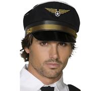 SMIFFYS Cappello da pilota, nero Halloween