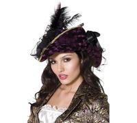 Donna Capitano Pirata Cappello Vittoriano Costume Steampunk Accessorio Adulti