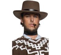 Cappello Da Cowboy Gunslinger Deluxe Da Uomo Costume Elegante Di Smiffys