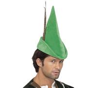 Adulto Robin Hood Verde Piuma Cappello Racconti Favola Pan Fancy Dress Accessory