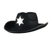 Smiffys Cappello da sceriffo, nero , con distintivo