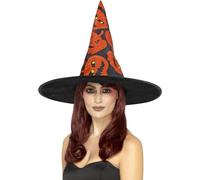 Smiffys Cappello da strega con zucca Halloween
