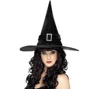 SMIFFYS Cappello da Strega, Nero, con Fibbia in Strass