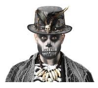 Smiffys Cappello Elegante Voodoo Uomo Halloween Carnevale Accessorio Strega Nero