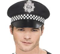 Smiffys Cappello Nero Da Poliziotto Con Decorazione Panda E Insegna