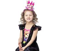 Smiffys Cerchietto con corona glitter arcobaleno Halloween, Carnevale