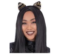 Smiffys Cerchietto con orecchie da gatto leopardate