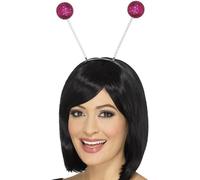 Smiffys Cerchietto con palline glitterate, rosa