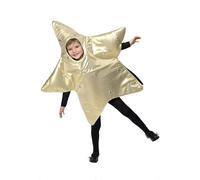 Bambino Natale Stella Costume Oro Splendente Nuovo Ragazzi Età 4-6