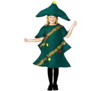 SMIFFYS Costume Albero di Natale, Verde, con tunica e cappello