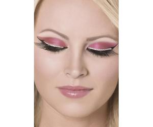 SMIFFYS Ciglia finte con brillantini, nere con glitter argentato, contiene colla