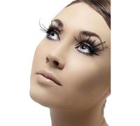 SMIFFYS Ciglia finte con piume, nere, contiene colla