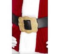 Nero Babbo Natale Cintura Con Fibbia IN Oro Accessorio Vestito