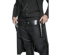 Smiffys Authentic Western Belt & 2 Holsters, Black