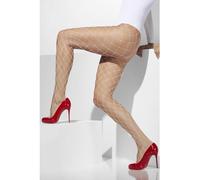 Diamante Rete Collant Glamour DONNA Accessorio per Costume Bianco