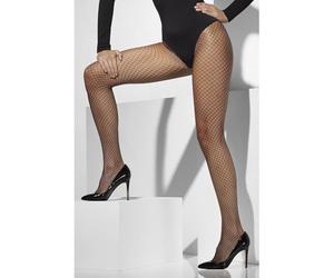 SMIFFYS Collant a rete in lattice, nero Halloween, Carnevale