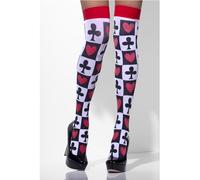 Poker Carte Casinò Cuori Spade Mazze Calze Calzetteria Costume Autoreggenti