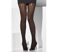 SMIFFYS Collant velati, neri, a righe verticali Halloween, Carnevale