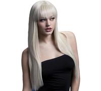 Smiffys Collezione Fever Parrucca Jessica, biondo, lunga, liscia con frangetta, 66cm / 26in Halloween