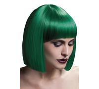 Calore Resistente Parrucca Lavabili Styleable Donna Costume Verde Lola Bob
