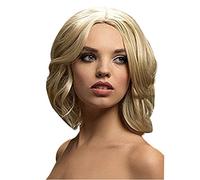 Smiffys Collezione Parrucca Fever Olivia, Biondo Cenere, ciocche leggermente ondulate, 33cm/13in Halloween