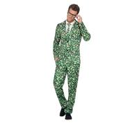 SMIFFYS Completo Cavoletto Di Bruxelles, Verde, Con Giacca, Pantaloni E Cravatta Natale Uomo (Pacco da 1)