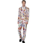 Uomo Spiccare Suit Groovy 60S Addio Al Celibato Festa Commedia Costume Vestito